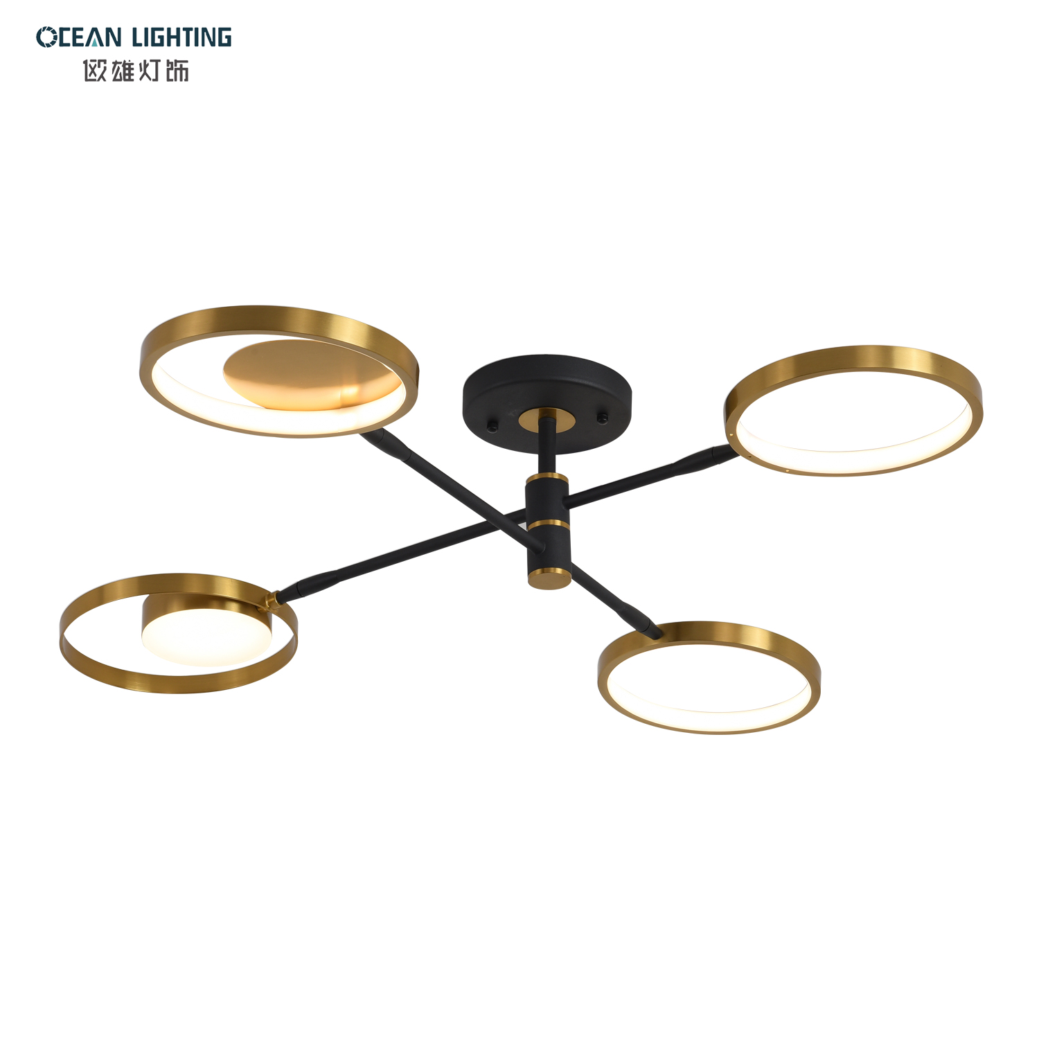 Ocean Lighting LED Modern Home Decorative Gold Ceiling Light