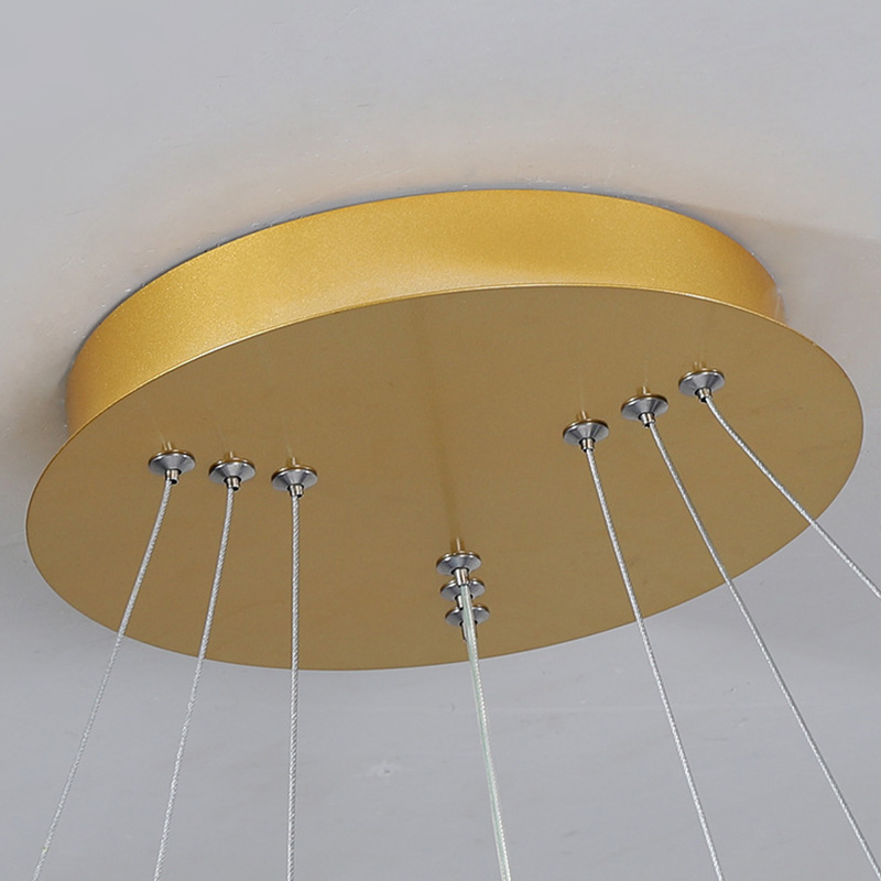 House Bedroom High Ceiling Contemporary Round PVC Chandelier Led Bedroom Light Ceiling Modern