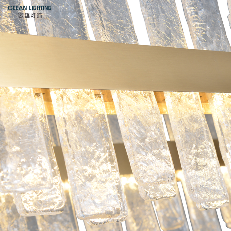 Ocean Lighting Luxury Indoor Decoration Morden Crystal Chandelier Pendant Lamp