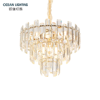 Living Room LedLuxury Crytal Modern Gold Stainless Steel Ceiling Lamp Chandelier