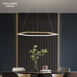 Ocean Lighting LED Luxury Golden Decorative Simple Pendant Light