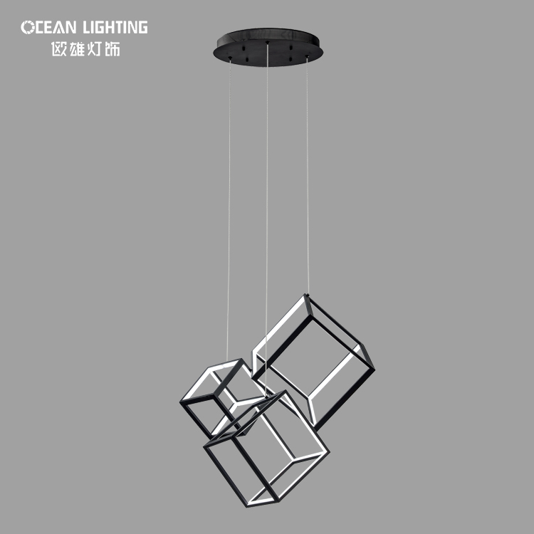  Modern Pendant Light with square Lights LED Adjustable Chandelier Ceiling Light Fixture for Dining Room Bedroom Living Room