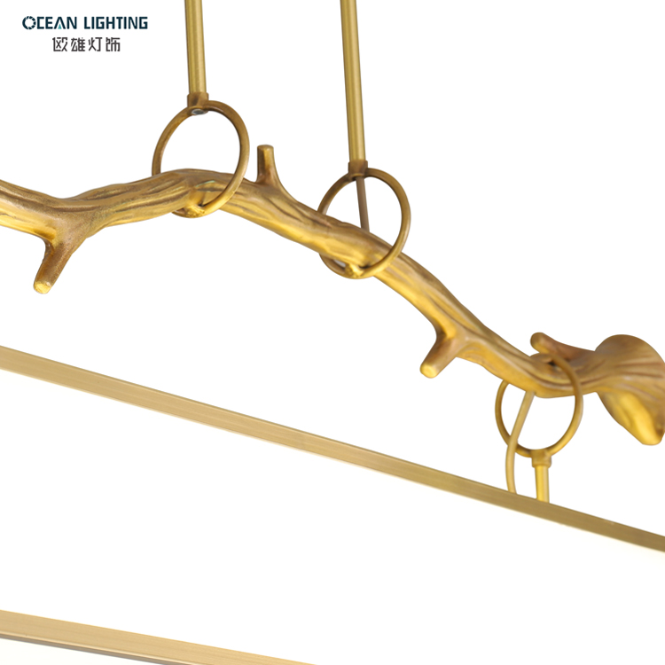 Ocean Lighting Morden Abrics Indoor Decoration Copper Pendant Light 