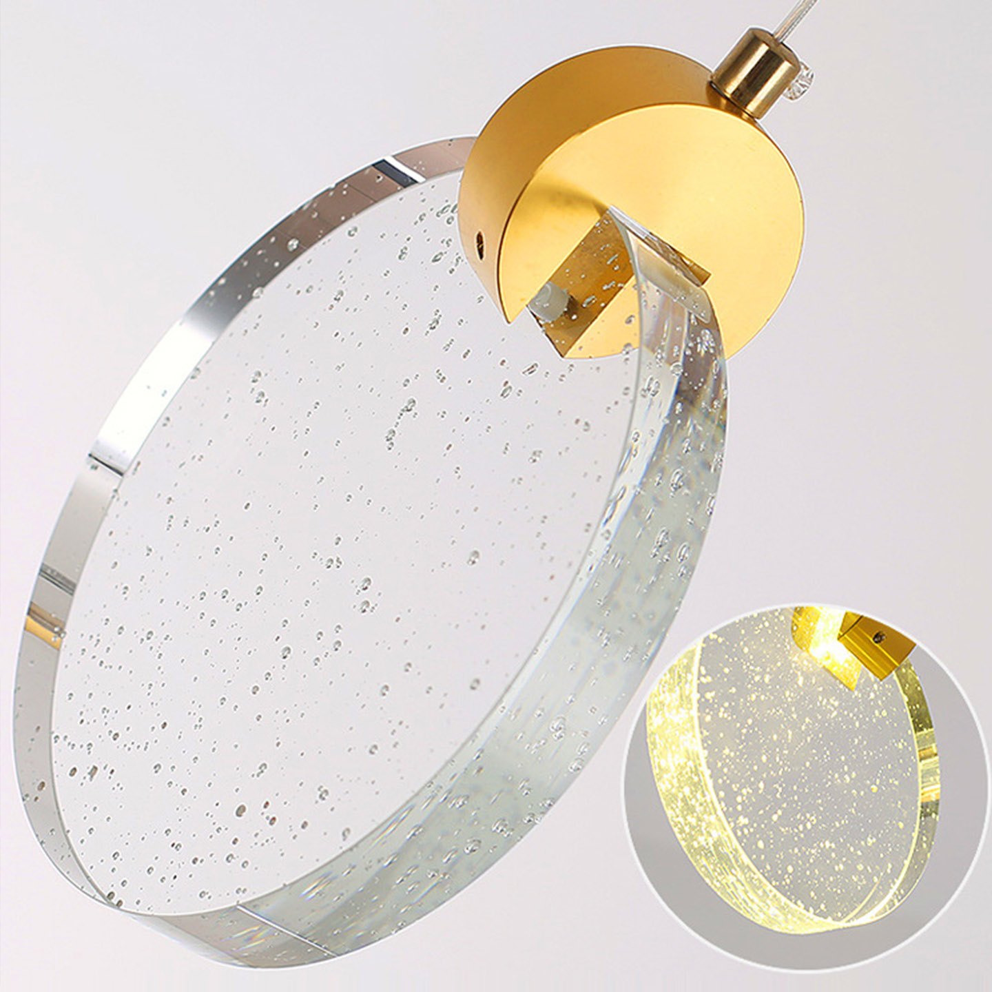 Staircase Decorative Desing Modern Crystal Chandeliers Led Luxury Hanging Lighting Fixtures Round Modern Chandelier
