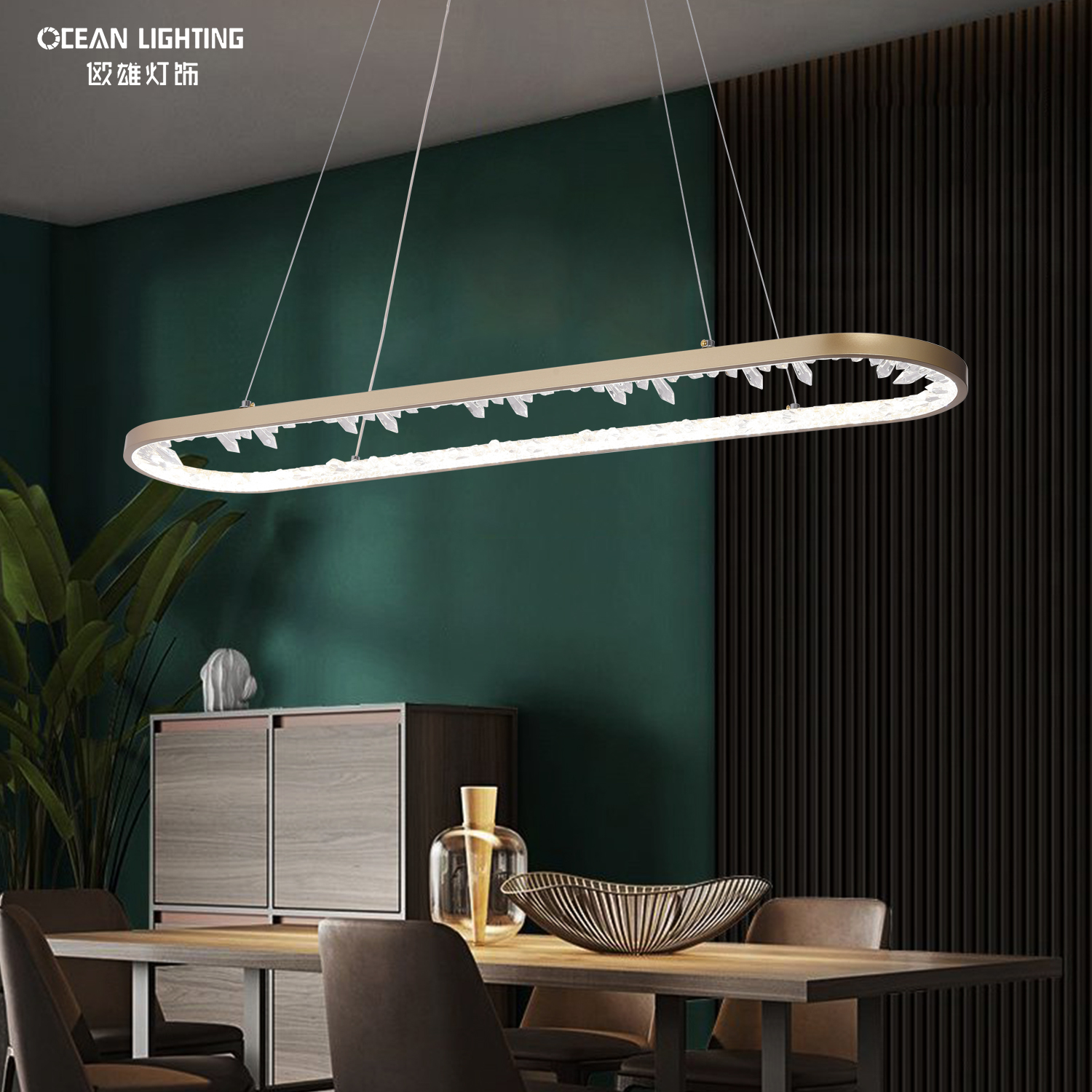 OCEAN LAMP Pendant light LED Oval shape modern decorative lighting fixture chandelier