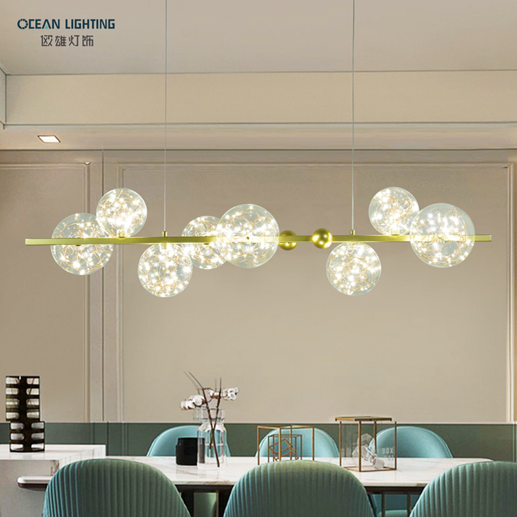 Ocean Lighting Hanging Home Decoration Lamp Ceiling Crystal Chandelier Pendant Lights 