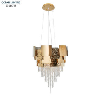 Minimalist simple modern gold Stainless steel led ceiling lamp living room